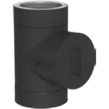 Komínová dvířka Čistící díl kulatý DWETN2747 Black, tl. 0,5 mm, prům. 180 mm