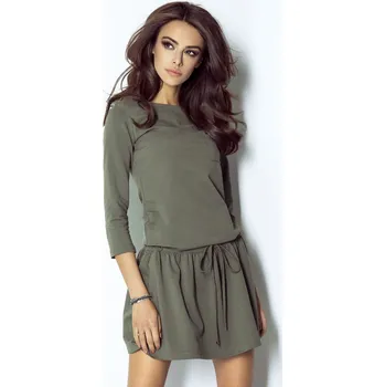 Dámské šaty Bavlněné šaty sportovního střihu ANETTE Barva: Zelená, Velikost: XL