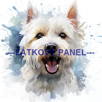 Látkový panel - Pes - PS-146 Velikost: 15x15cm, Materiál: Kočárkovina