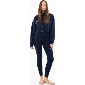 Bavlněný set 2v1 legíny a krátká mikina DK-K-B13 Barva: Tmavě Modrá, Velikost: L