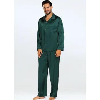 Pánský saténový set Lukas Dkaren Barva: Zelená, Velikost: L