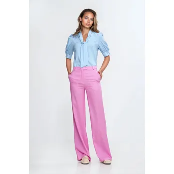 Halenka se zavazováním u krku B189 Barva: Světle Modrá, Velikost: L