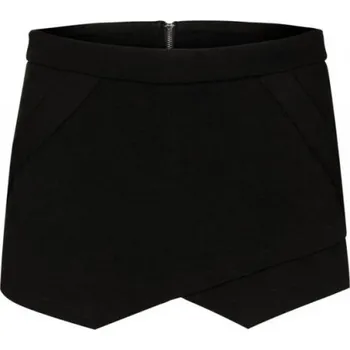 Dámské kraťasy Dámské šortky s asymetrickou přední části Barva: Černá, Velikost: 2XL