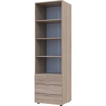 Knihovna Regál Gelar se 3 zásuvkami 60х49.5х203.4 dub sonoma