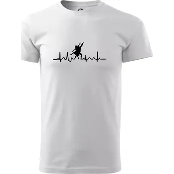 EKG tanec - tančící dvojice - Triko extra velké (5-8XL) - 8XL ( Bílá )