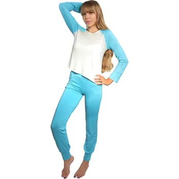 Souprava s dlouhými kalhotami a tričkem s dlouhým rukávem Sandra Barva: Tyrkysová, Velikost: 2XL