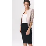 Dámské krátké rovné sako Z63 Barva: Béžová, Velikost: 2XL