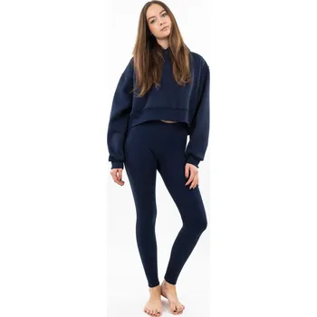 Dámské oblečení Dámský set bavlněná krátká mikina a legíny DK-K-B11 Barva: Tmavě Modrá, Velikost: L