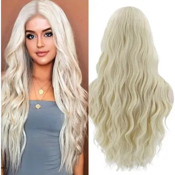 Karnevalový kostým Blond paruka pro ženy, dlouhá kudrnatá, pro dámy, kostým, párty, karneval, halloween, cosplay,