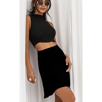 Dámská sukně Minisukně s leopardím potiskem LISSE Barva: Černá, Velikost: S