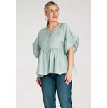 Halenka s vlnkovým rukávem M1211 Barva: Mátová, Velikost: S/M