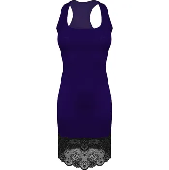 Viskózová košilka elegantní zakončená krajkou Gracja Barva: Tmavě Modrá, Velikost: XL