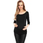 Těhotenská halenka s řasením 0142 Barva: Černá, Velikost: 2XL
