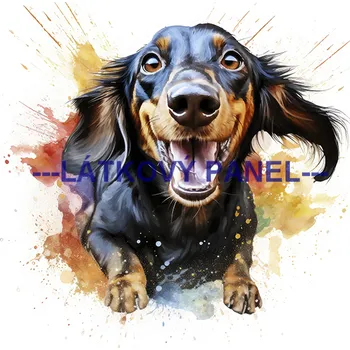 Látkový panel - Pes - PS-139 Velikost: 20x20cm, Materiál: Bavlna