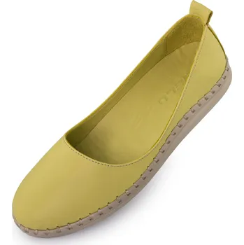 Dámské baleríny Dámské kožené baleríny NELL Sunny Lime 38