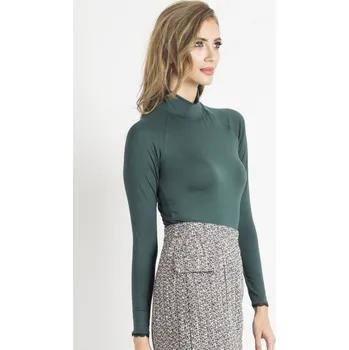 Jednobarevný přiléhavý rolák Barva: Zelená, Velikost: M