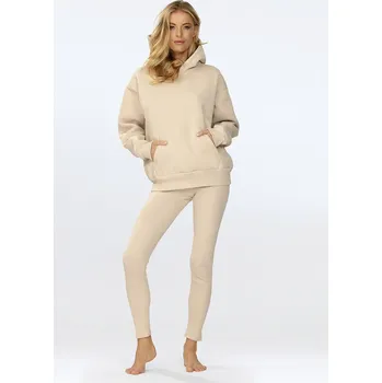 Dámský set mikina s kapucí a tepláky Oseye Barva: Béžová, Velikost: L