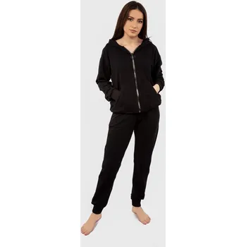 Bavlněná tepláková souprava se zipem DK-K-B4 Dkaren Barva: Černá, Velikost: XS