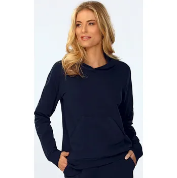 Dámská mikina Bavlněná dámská mikina s klokaní kapsou SEATTLE Barva: Tmavě Modrá, Velikost: XL