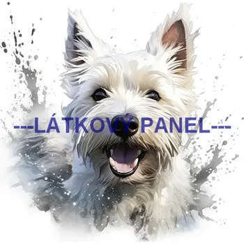 Látkový panel - Pes - PS-149 Velikost: 20x20cm, Materiál: Teplákovina nepočesaná