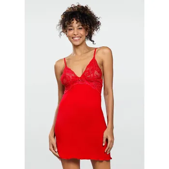 Dámské spodní prádlo Dámská košilka FREDERICA Dkaren Barva: Červená, Velikost: M