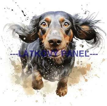 Látkový panel - Pes - PS-142 Velikost: 30x30cm, Materiál: Teplákovina nepočesaná