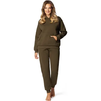 Bavlněná tepláková souprava DK-K-B6 Dkaren Barva: Khaki, Velikost: XS