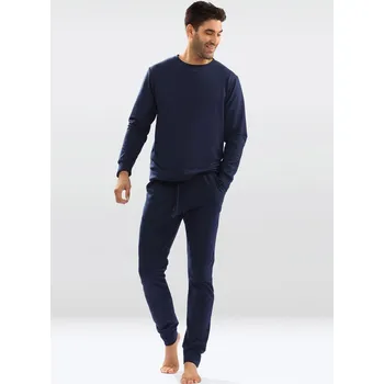 Pánská tepláková souprava z bavlny Justin Barva: Tmavě Modrá, Velikost: XL