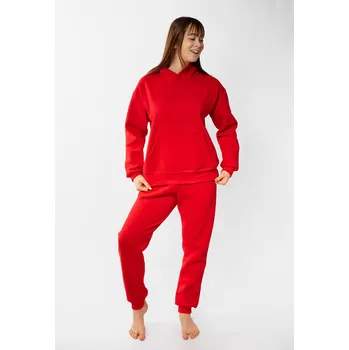 Dámská bavlněná tepláková souprava Randi Barva: Červená, Velikost: XS