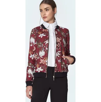 Dámská softshellová bunda květinový bomber bunda BL06 Barva: Vínová, Velikost: M