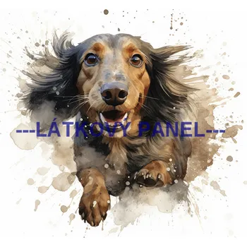 Látkový panel - Pes - PS-133 Velikost: 25x25cm, Materiál: Kočárkovina