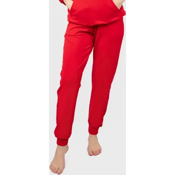 Bavlněné dámské kalhoty DK-K-B2 Dkaren Barva: Červená, Velikost: XL