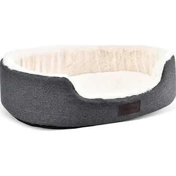 Pelíšek pro psa PetProducts Pelíšek lněný 68 × 56 cm, tmavě šedý