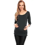 Těhotenská halenka s řasením 0142 Barva: Grafitová, Velikost: L/XL