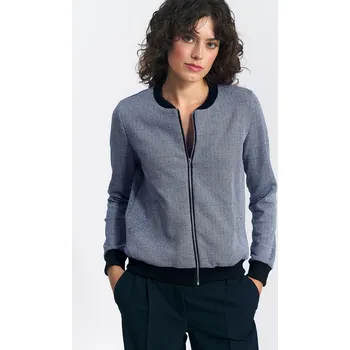 Dámská softshellová bunda bomber bunda s rybí kostí vzor BL09 Barva: Tmavě Modrá, Velikost: XS