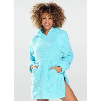 Dámská mikina Dámská plyšová mikina ARIELA Dkaren Barva: Tyrkysová, Velikost: L