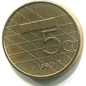 NIZOZEMÍ. 5 gulden 1990.