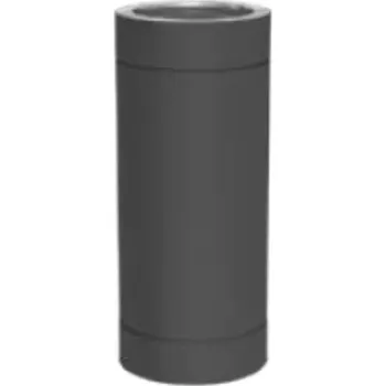 Kouřovod Rovný díl 500 mm DWETN14 Black, tl. 0,5 mm, prům. 150 mm