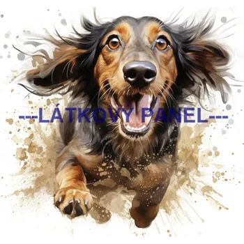 Látkový panel - Pes - PS-134 Velikost: 25x25cm, Materiál: Kočárkovina