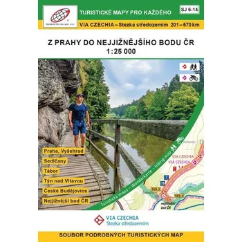 Stezka středozemím, box 2: Z Prahy do nejjižnějšího bodu ČR 1 : 25 000 - Via Czechia (2022)