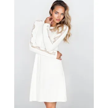 Viskózová košilka s krajkovými pruhy Chloe Barva: Smetanová, Velikost: 2XL