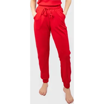 Značkové bavlněné kalhoty DK-K-B5 Dkaren Barva: Červená, Velikost: XS