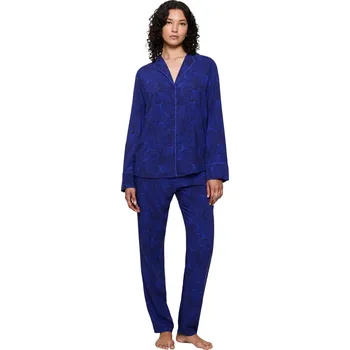 Dámské pyžamo Dámské rozepínací pyžamo TRIUMPH BOYFRIEND FIT PW 03 BLUE 40 0