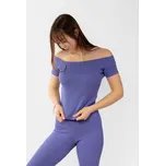 Dámská halenka se spadlými rameny Bayo Dkaren Barva: Fialová, Velikost: XS