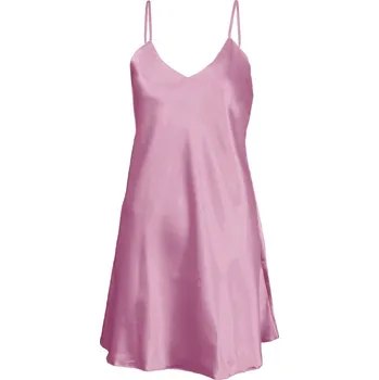 Mini saténová košilka na tenká ramínka KAREN Barva: Vřesová, Velikost: XL