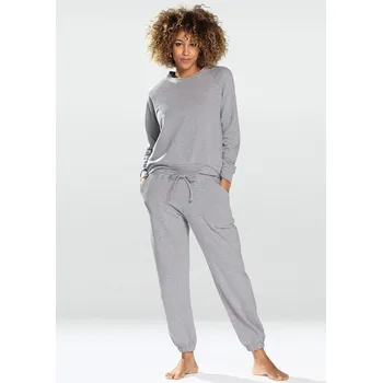 Bavlněná tepláková souprava mikina a tepláky WENEZJA Barva: Šedá, Velikost: S