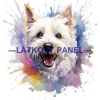 Látkový panel - Pes - PS-150 Velikost: 30x30cm, Materiál: Úplet