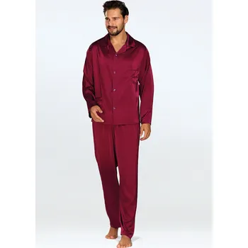 Pánský saténový set Lukas Dkaren Barva: Bordová, Velikost: 2XL