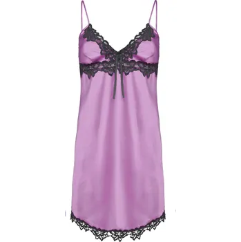 Sexy noční košilka s výstřihem a krajkou VIOLA Barva: Vřesová, Velikost: XL