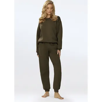 Dámská souprava mikina bez kapuce a tepláky Rehema Barva: Khaki, Velikost: XS